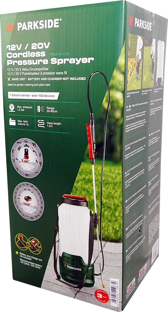 Parkside 12v/20v/pressure sprayer