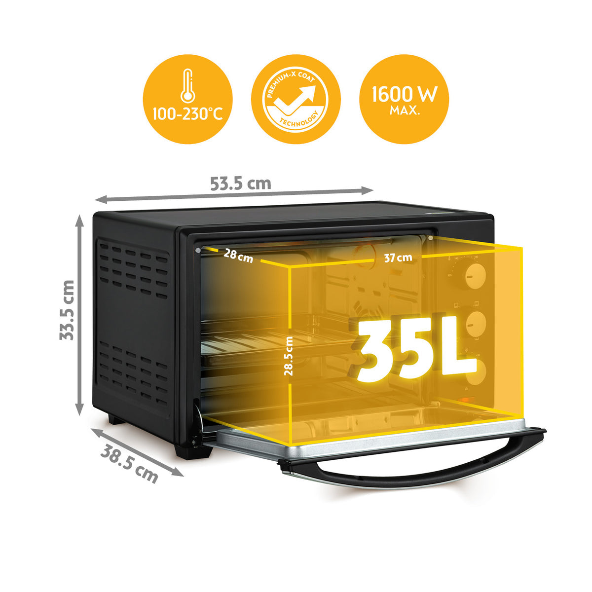 Mini Oven 35 L, Energy-Efficient, with Convection