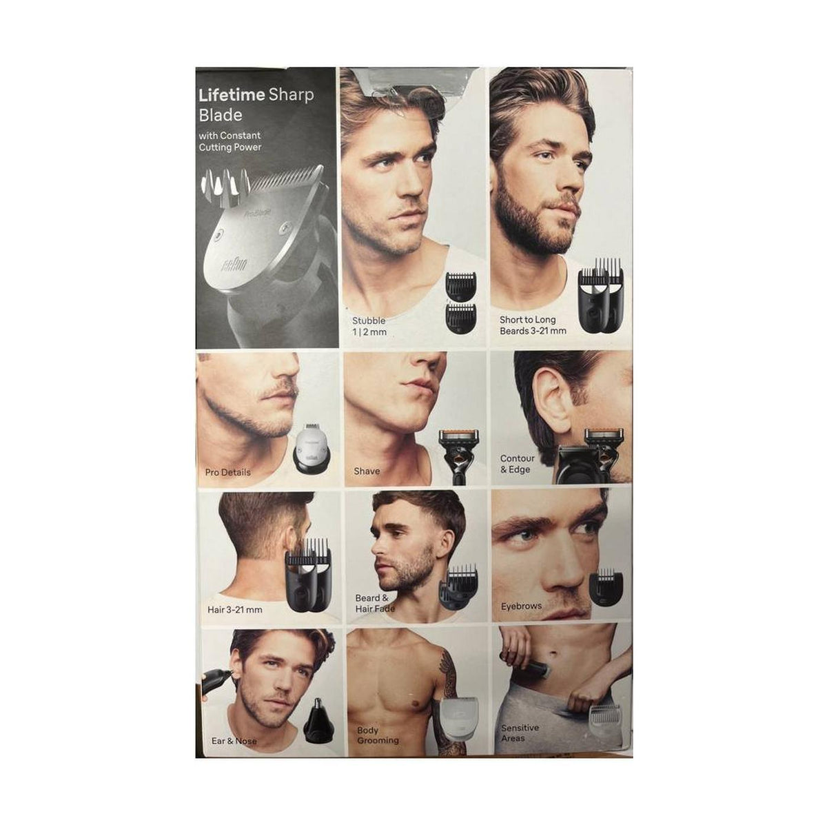 BRAUN
Braun Pro Beard Trimmer Series 7, with 8 Barbering tools