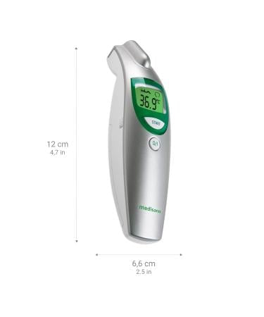 Medisana FTN Infrared Thermometer Measure Body Temperature for Adults Children+Babies w/ Hygienic Contact-Less Technology Store up to 30 Measurements Visual Fever Alarm Medical Certified -76120 Single