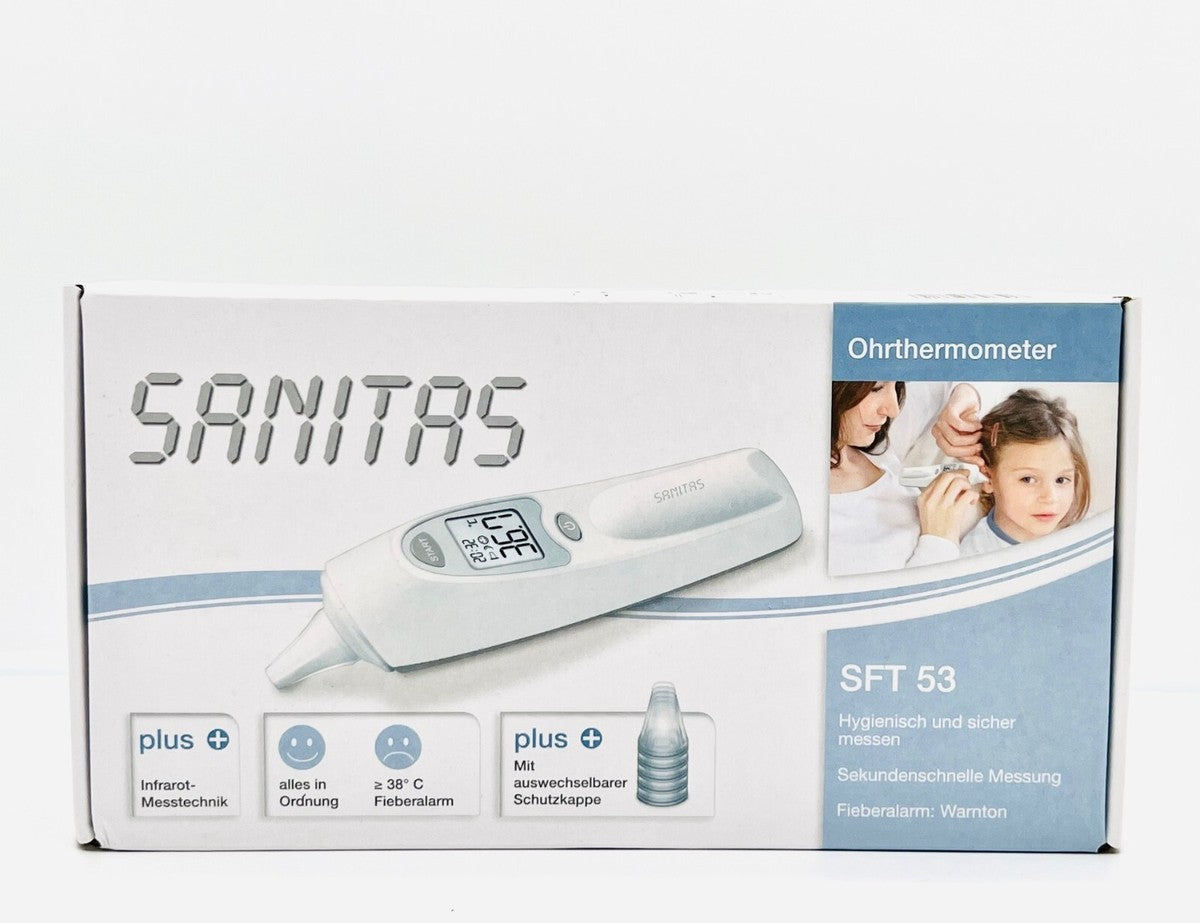 Sanitas Ear Thermometer, Fever Ear, Baby Thermometer, Multi-Infrared Thermometer, NEW