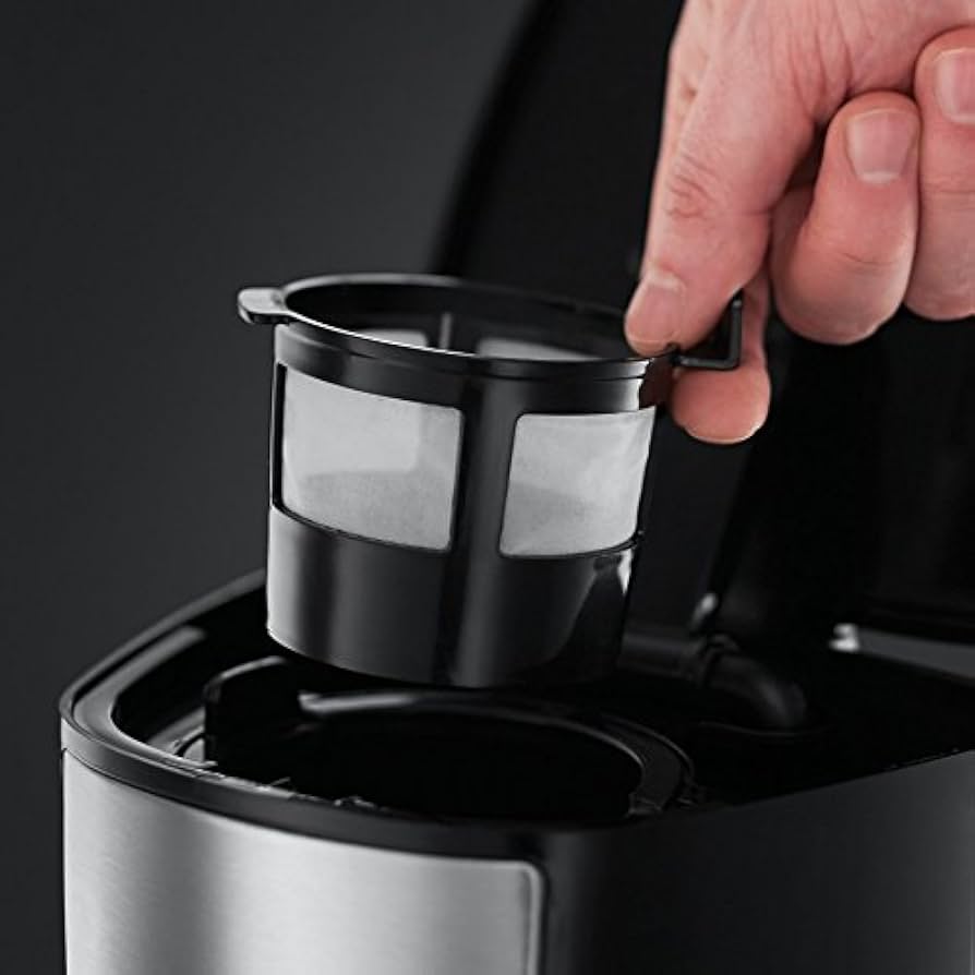 Russell Hobbs 22630 Brew and Go Filter Coffee Machine, 1.1 Liters and Mug, Stainless Steel, 400 Ml, Silver/Black