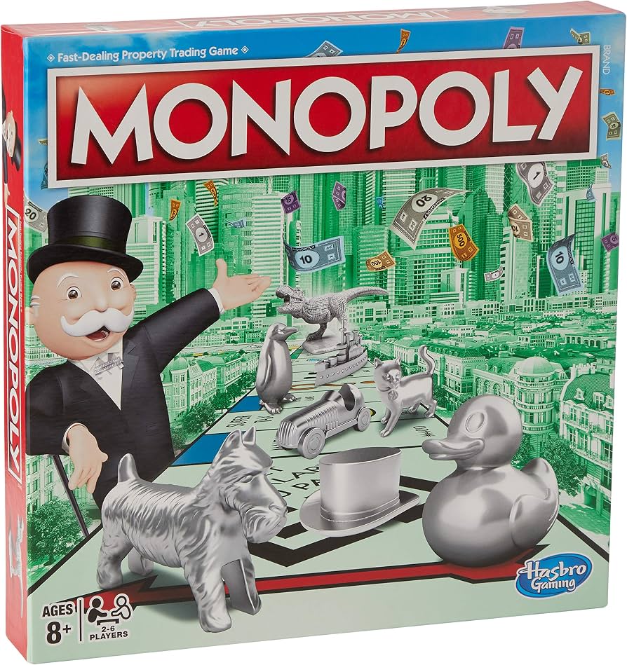 Hasbro Monopoly, C1009302, Classic Family Classic Board Game for 2 to 6 Players, for Children 8 Years and Up