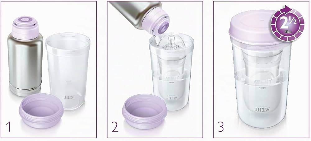Philips AVENT SCF256/00 Insulated Bottle Warmer, Stainless Steel, Neutral