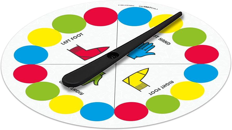 Hasbro Gaming Twister Game, Family and Kids Party Game, Twister Board Game Ages 6 and Up, Indoor and Outdoor Classic Game - English Version