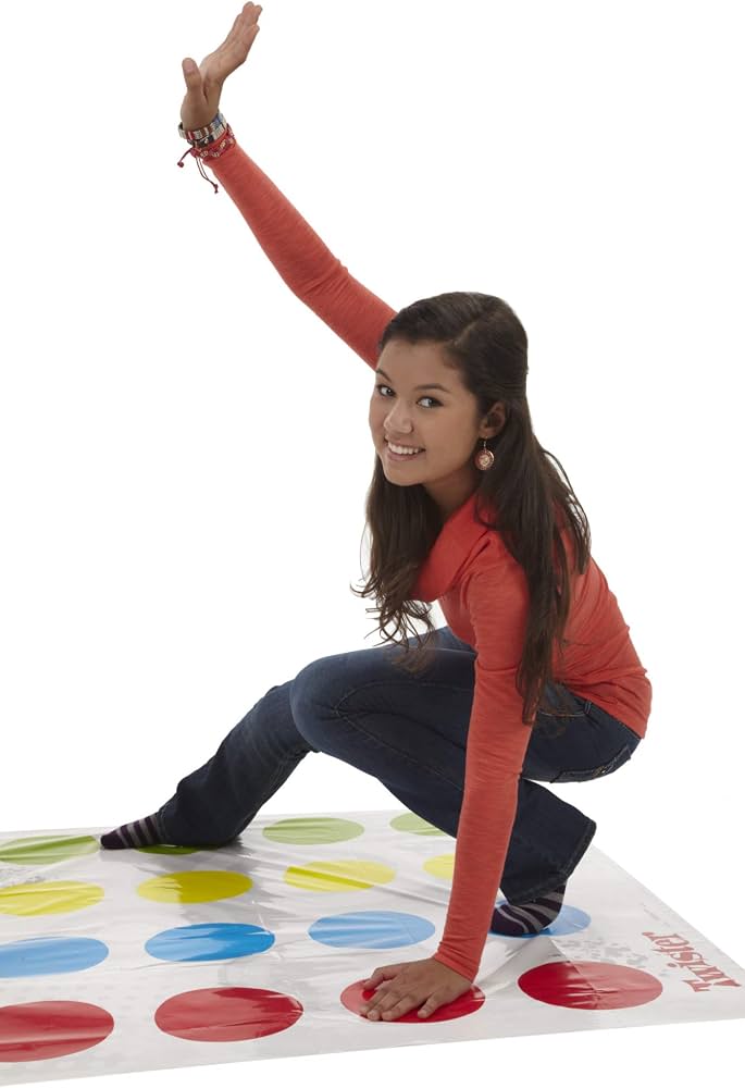 Hasbro Gaming Twister Game, Family and Kids Party Game, Twister Board Game Ages 6 and Up, Indoor and Outdoor Classic Game - English Version