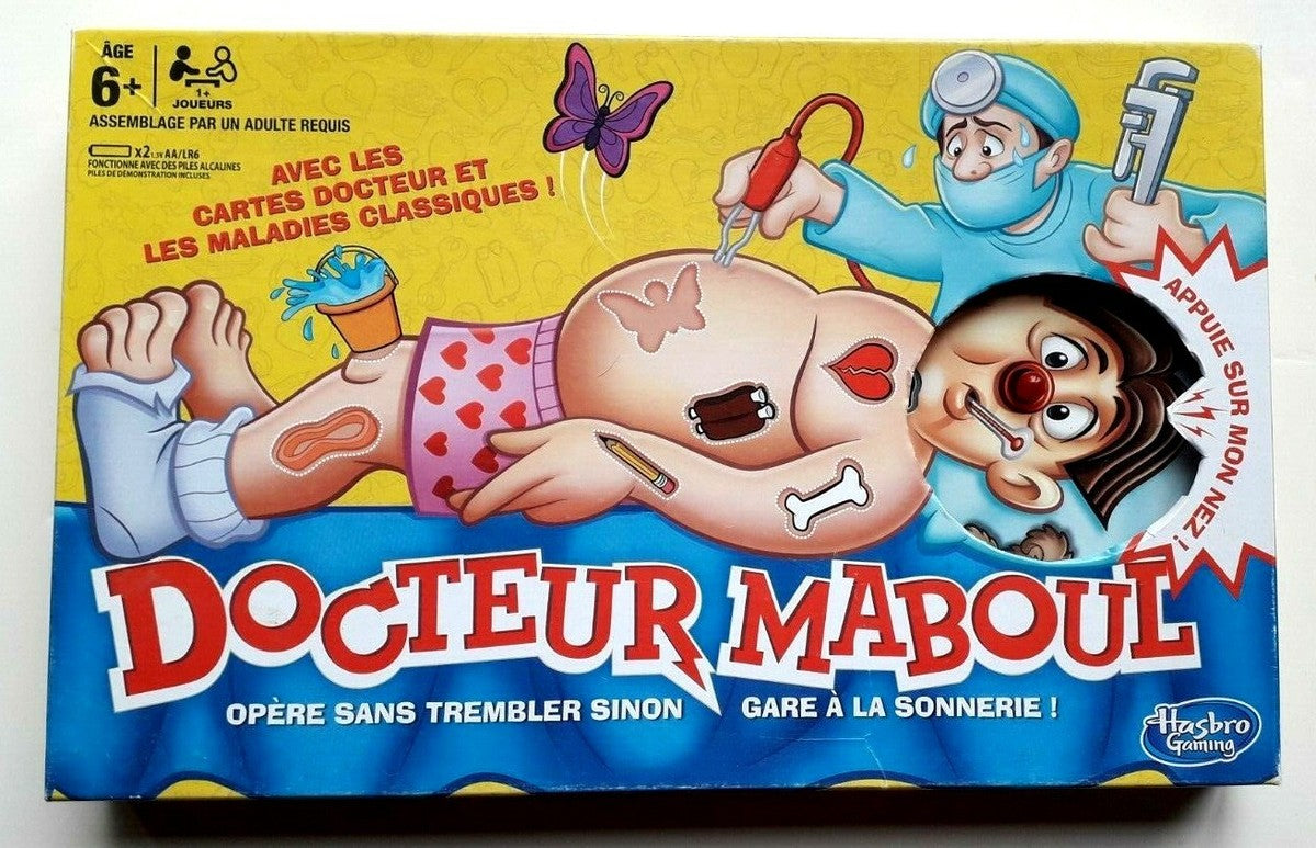 Hasbro Docteur Maboul – Doctor Maboul Board Game – Educational Game + Duracell Plus AA Alkaline Batteries 1.5 V LR6 MN1500, Pack of 12