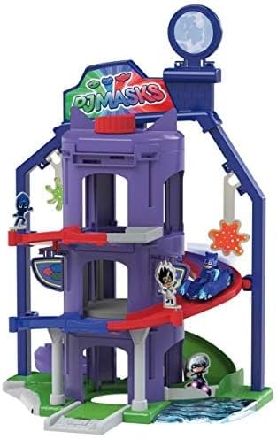 Dickie Toys PJ Masks Headquarters Playset Including Catboy in Catcar, Many Functions, Pyjama Heroes Activity Station, Age 3+