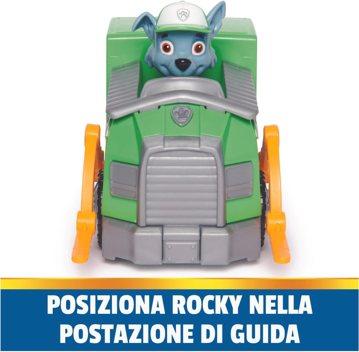 PAW Patrol, Rocky’s Recycle Truck Vehicle with Collectible Figure, Preschool Toys for Boys & Girls Ages 3 and Up