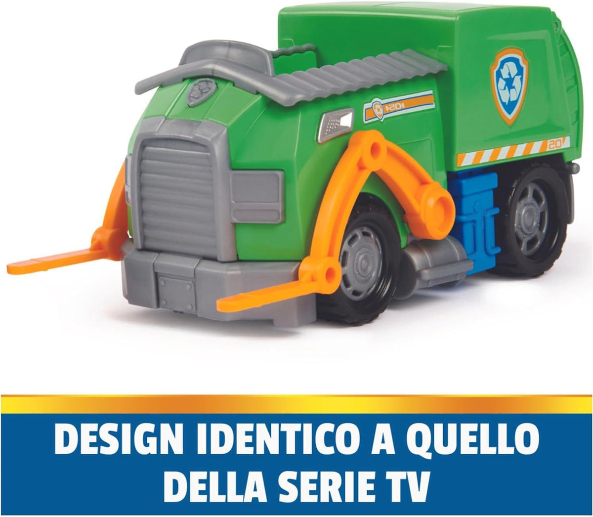 PAW Patrol, Rocky’s Recycle Truck Vehicle with Collectible Figure, Preschool Toys for Boys & Girls Ages 3 and Up