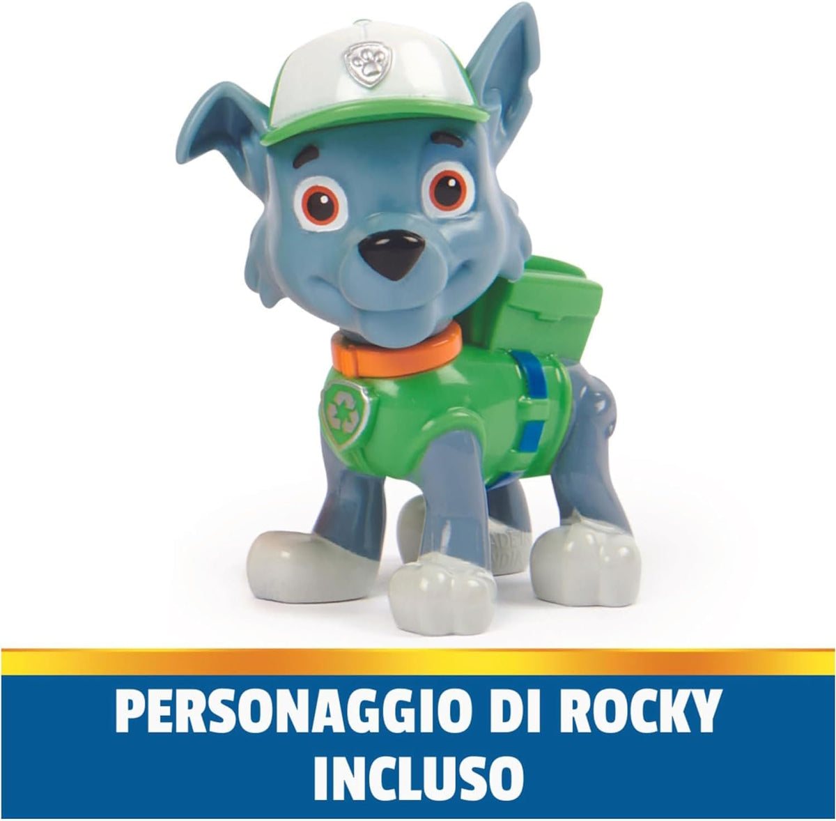 PAW Patrol, Rocky’s Recycle Truck Vehicle with Collectible Figure, Preschool Toys for Boys & Girls Ages 3 and Up