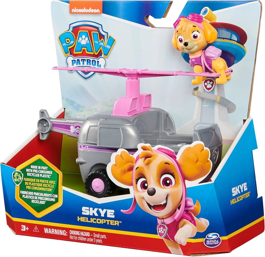 Paw Patrol - Vehicle Figure Stella - Car 15 cm Collectible Figurine Toy - Recycled Plastic Toy - Children's Car - Children's Toy 3 Years and Above