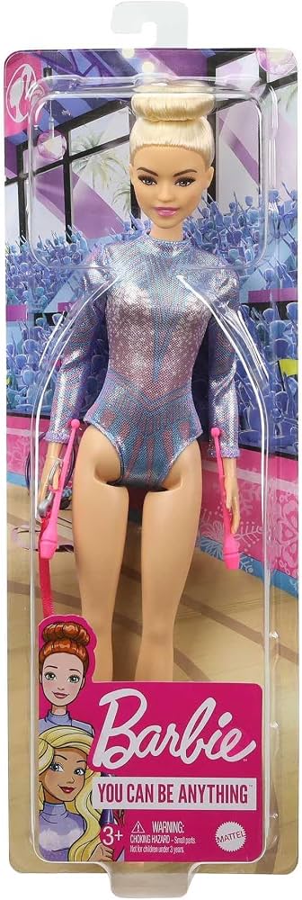 Barbie Rhythmic Gymnast Doll & Themed Accessories
Fashion Doll Wearing Leotard, 2 Clubs & Ribbon Accessory, Ages 3+