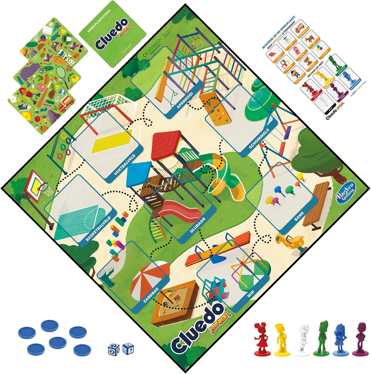 Hasbro Gaming Cluedo Junior Game, 2-Sided Game Board, 2 Games in 1, Detective Cluedo Game for Young Children, Board Games for Kids, Junior Games (Dutch Version)