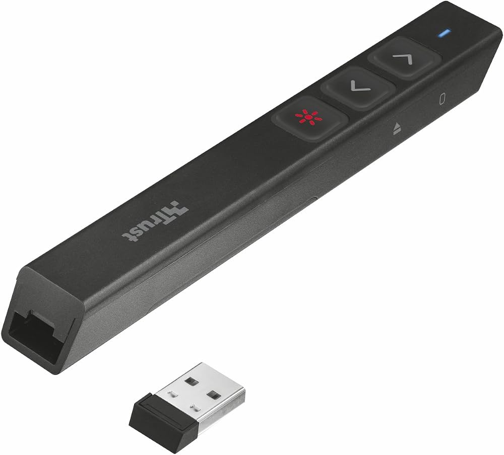Trust 21946 Ultra-Slim Wireless Laser Presenter - Black