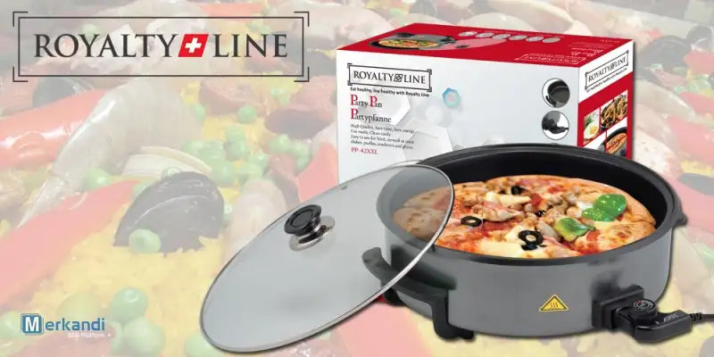 Pizza pan, Paellera, Electric Frying Pan, with Non-Stick Coating, with