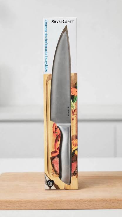 SILVERCREST Stainless Steel Kitchen Knife Kitchen Knife& SilverCrest Santoku kitchen knife, stainless steel, blade 17.5 cm