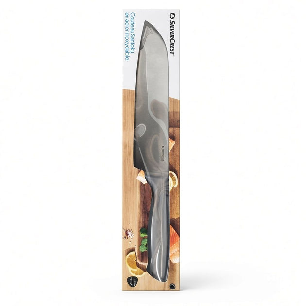 SILVERCREST Stainless Steel Kitchen Knife Kitchen Knife& SilverCrest Santoku kitchen knife, stainless steel, blade 17.5 cm