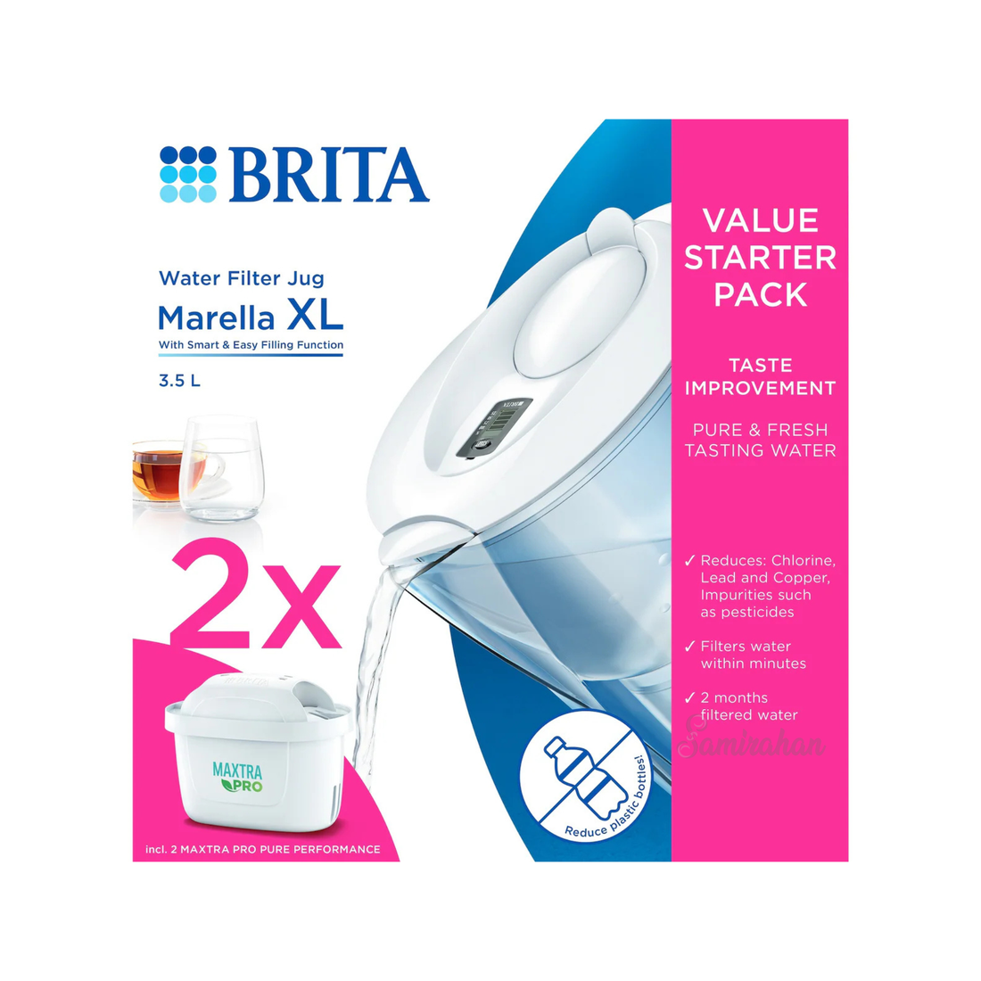 Brita Water Filter Jug Marella XL (Australia) 3.5L