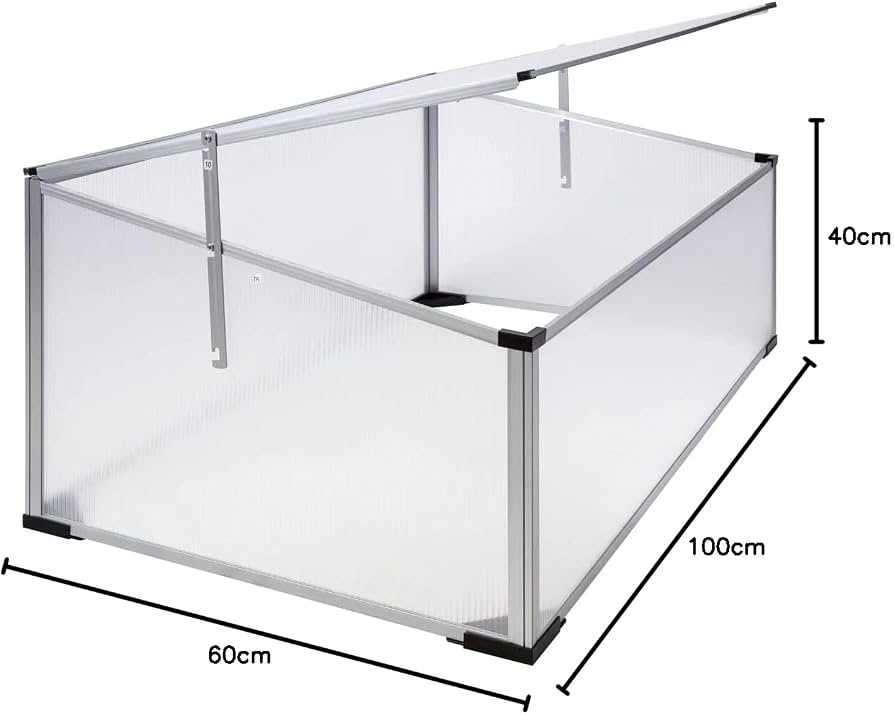Parkside. Aluminium Cold Frame Greenhouse for Plants 100 x 60 cm