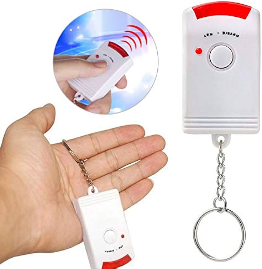 Wireless PIR Motion Sensor Alarm with 2 Remote Controls, Home Security–Battery Powered-for Summer House Shed Garage Caravan Security