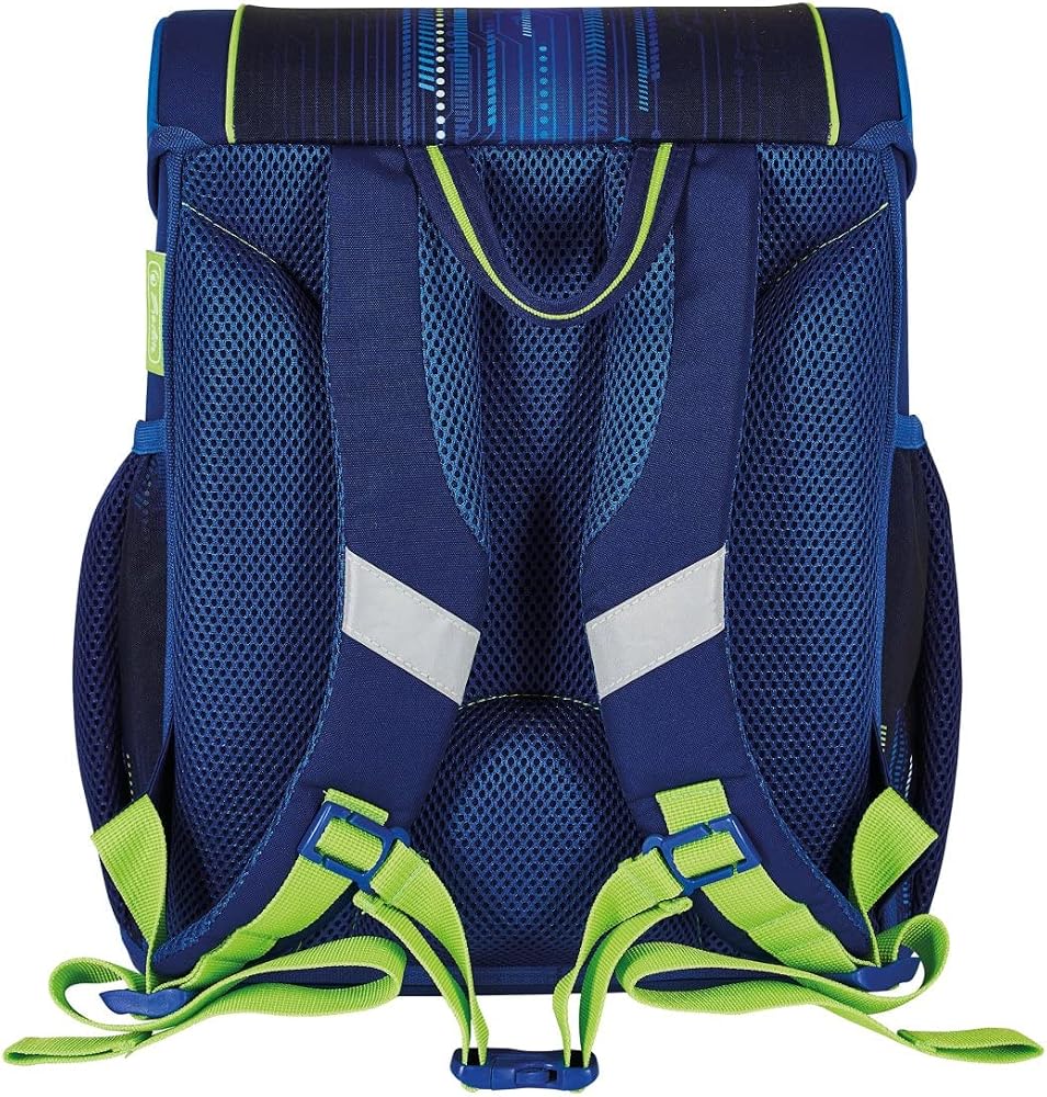 Herlitz® School Backpack Loop Youth School Bag Back Bag | 16L Capacity | Men's Women's Unisex Sports | Student Casual | Roomy Durable | Soccer, Multicolor, Modern, Multicolor, Modern