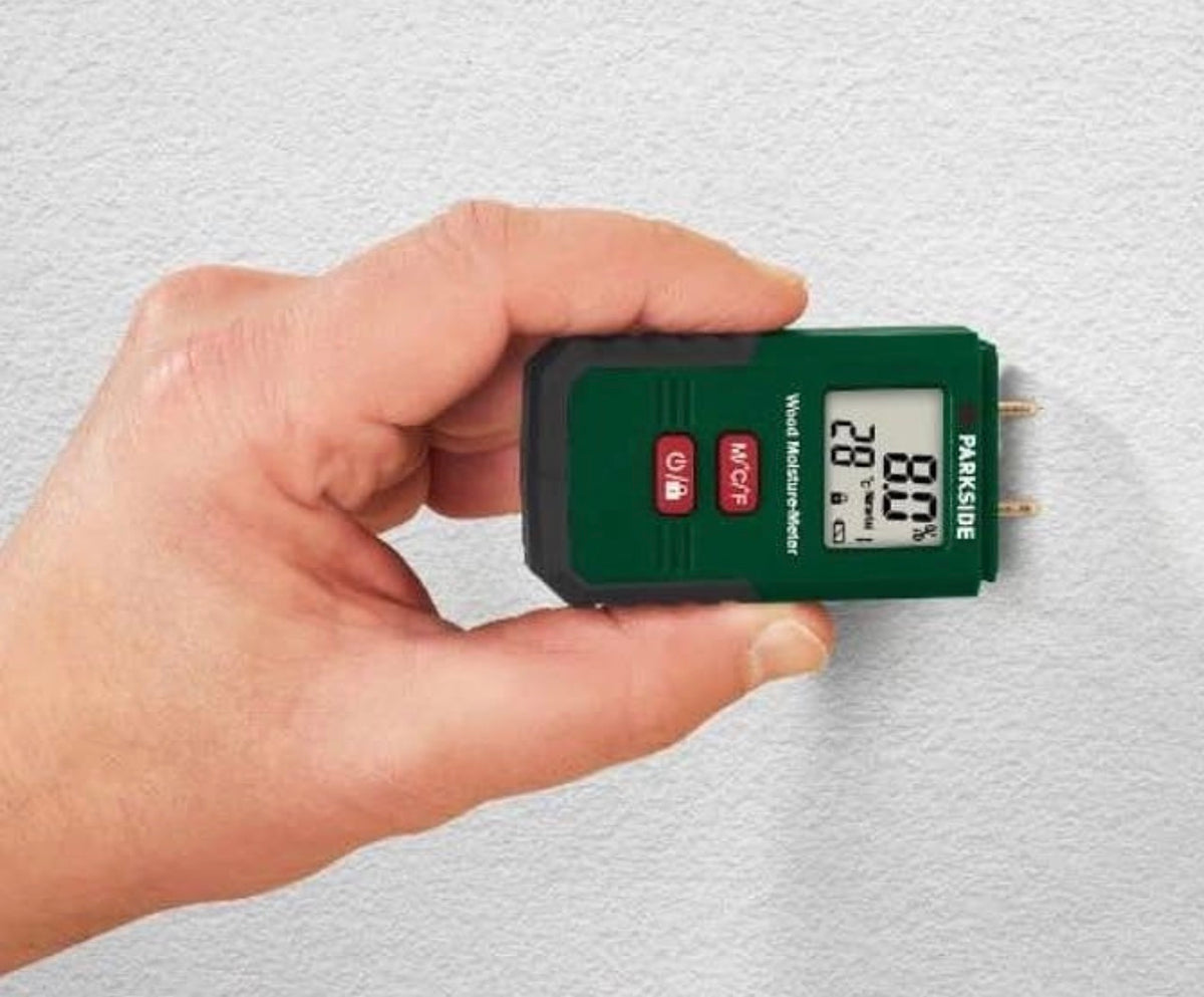 PARKSIDE®Humidity thermometer or infrared مقياس رطوبة للمواد/الخشب، مقياس حرارة بالأشعة تحت الحمراء.المادة: