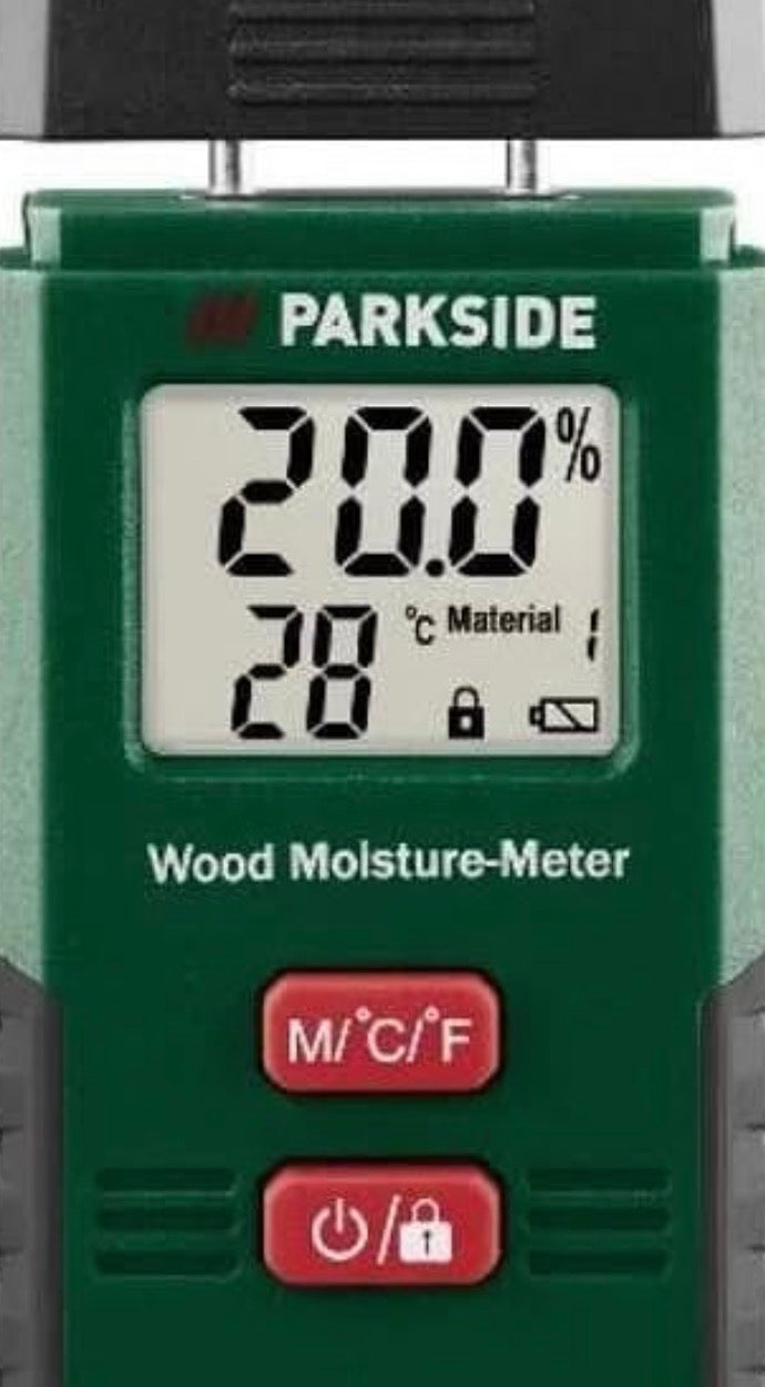 PARKSIDE®Humidity thermometer or infrared مقياس رطوبة للمواد/الخشب، مقياس حرارة بالأشعة تحت الحمراء.المادة: