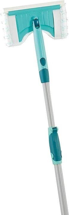 Leifheit Tile and Bathtub Wiper Flexi Pad w/ Telescopic handle L41700& Leifheit Bath Cleaner Micro Duo Pad, Click System free & Leifheit Classic Foam Broom for Click System Handles, width 34 cm, Useful for Allergy Suffers as Dust is not Whirled Up, No Dus