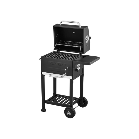 Grill Meister Kansas — Compact Charcoal Barbecue with Cabinet & Wheels