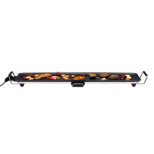 Alpina Teppanyaki Grill Plate XXL — 2000 W Extra-Long Electric Table Grill