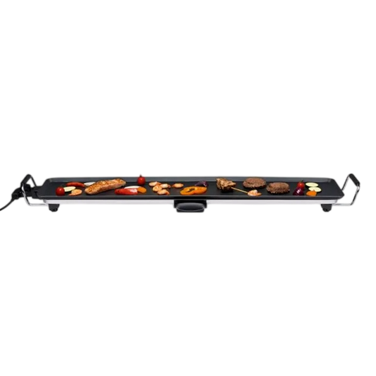 Alpina Teppanyaki Grill Plate XXL — 2000 W Extra-Long Electric Table Grill