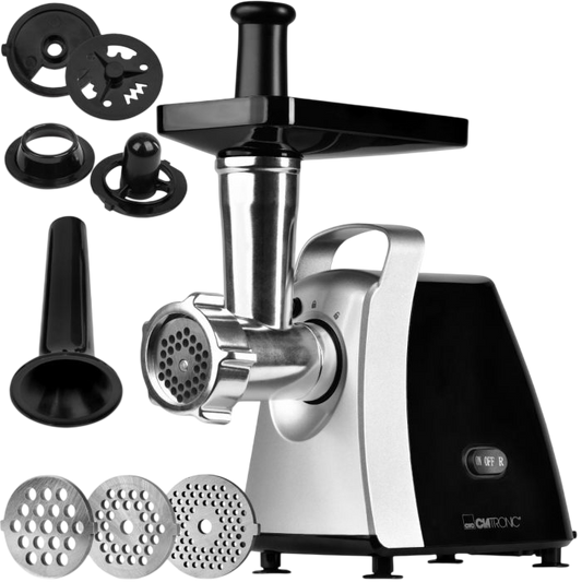 Clatronic Electric Meat Grinder — 1000 W Max, Metal Housing & 3 Steel Cutting Discs