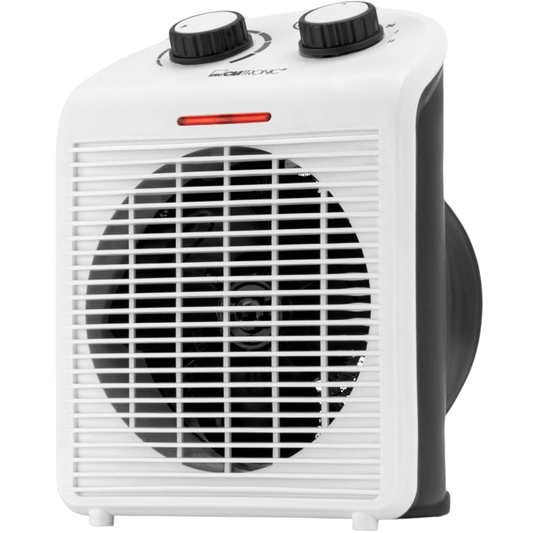 Clatronic Fan Heater — 2 Heat Settings (1000 / 2000 W) with Adjustable Thermostat & Cool Fan