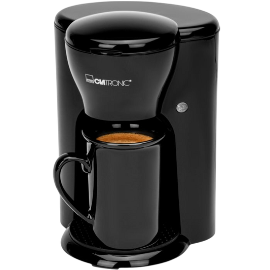 Clatronic One-Cup Coffee Machine — Ceramic Mug & Permanent Filter Included