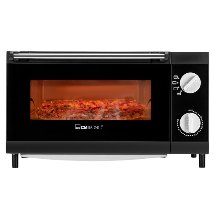 Clatronic Multi Pizza Oven — 12 L Capacity, 60-Minute Timer, Fits 26 x 25 cm Pizza