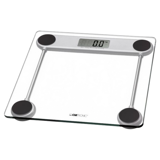 Clatronic Digital Glass Bathroom Scale — Tempered Safety Glass, LCD Display, 150 kg Capacity