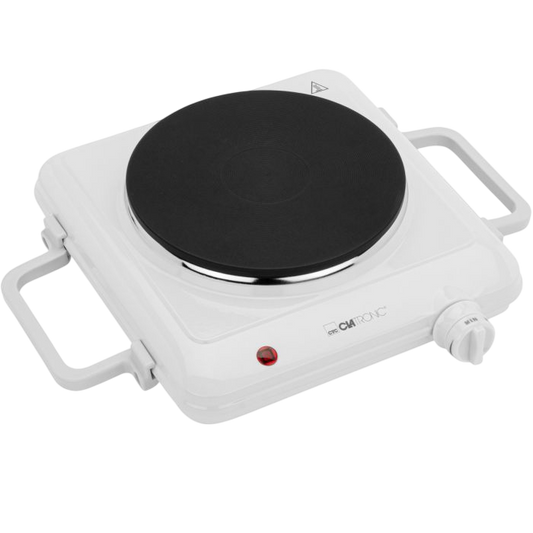 Clatronic Single Hotplate — Continuously Adjustable Thermostat with Indicator Light