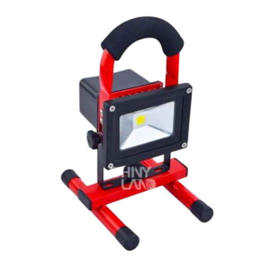 CoreShine 10W Rechargeable LED Flood Light — Portable Work Light with Mains & Car Charger