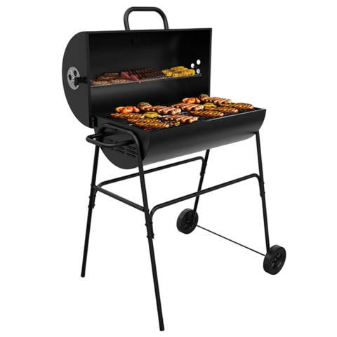 Countryside Let's BBQ Barrel Charcoal Barbecue — with Lid