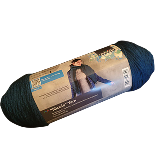 Crelando "Nicole" Effect Knitting Yarn 200 g — Olive Green, approx. 340 m, Aran Weight