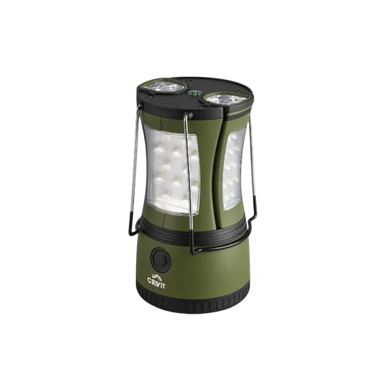 CRIVIT 2-in-1 Camping Lantern — Splits into Two Lights, approx. 11.5 x 20.5 cm, Folding Metal Bails