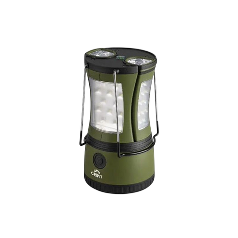 CRIVIT 2-in-1 Camping Lantern — Splits into Two Lights, approx. 11.5 x 20.5 cm, Folding Metal Bails