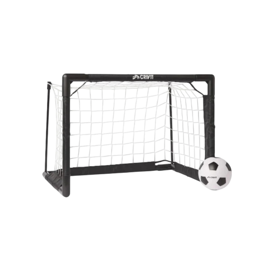 Crivit Mini Football Goal with Ball — Portable Garden Soccer Set