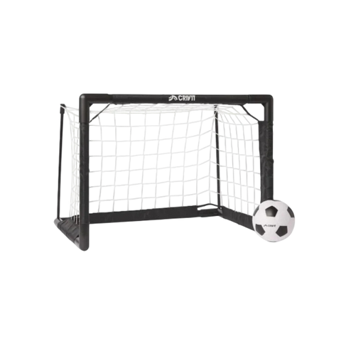 Crivit Mini Football Goal with Ball — Portable Garden Soccer Set