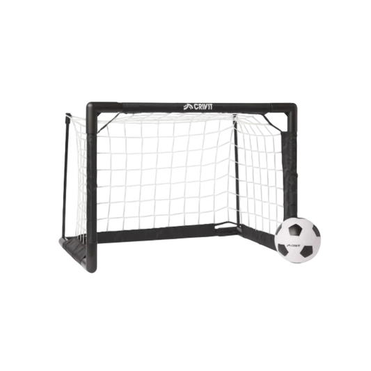 Crivit Mini Football Goal with Ball — Portable Garden Soccer Set