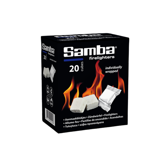 Fire Lighters — 20 Fast-Lighting Firelighter Cubes for BBQ, Fireplace, Stove & Fire Pit