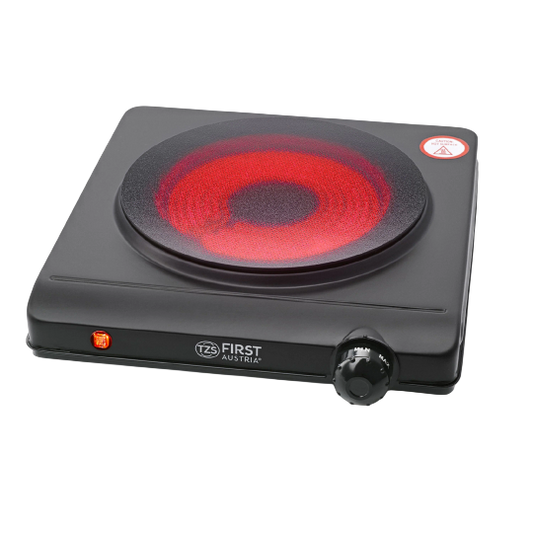 TZS First Austria Infrared Hot Plate — 1250 W, Ø 194 mm, Heats to 300 °C in 30 Seconds