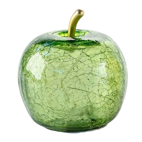 flower power LED Dekoapfel POMO — Crackle-Glass Decorative Apple Light with 6-Hour Timer