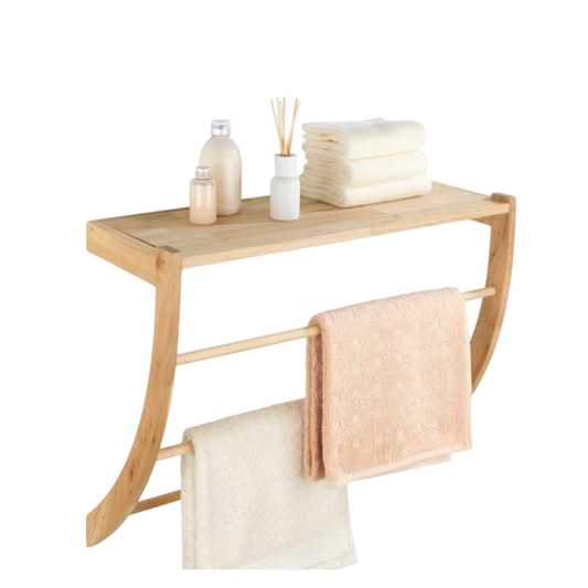 HOME CREATION Bamboo Bathroom Wall Shelf